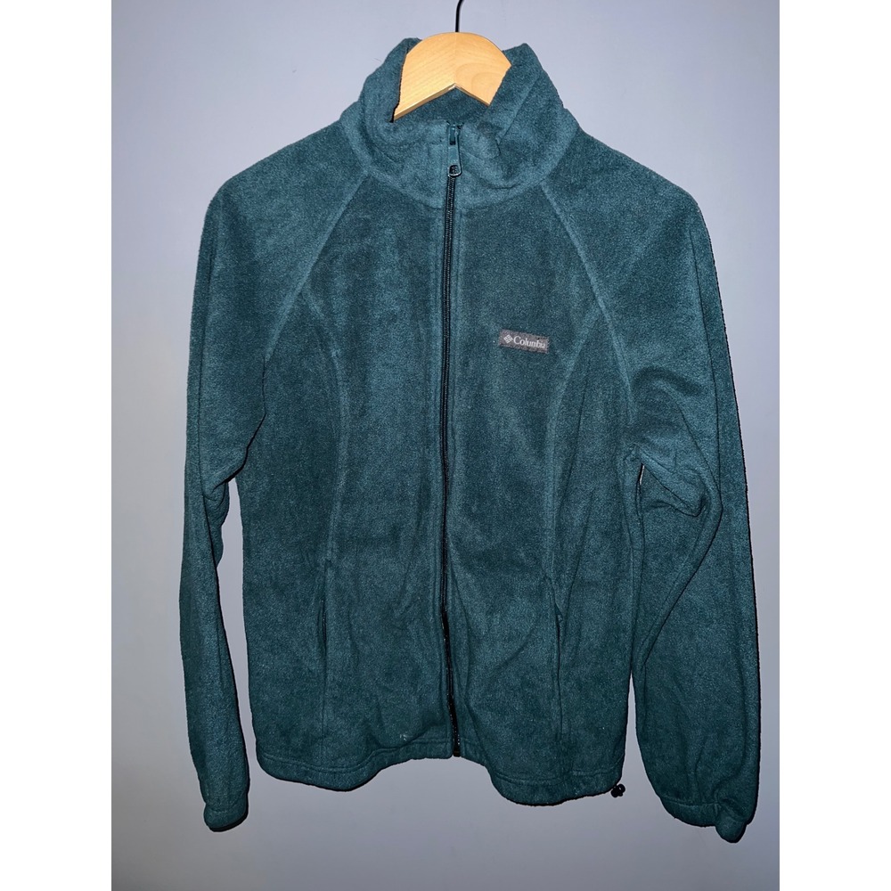 Columbia Womens Benton Springs Full Zip Fleece Jacket Dark Teal Green Large